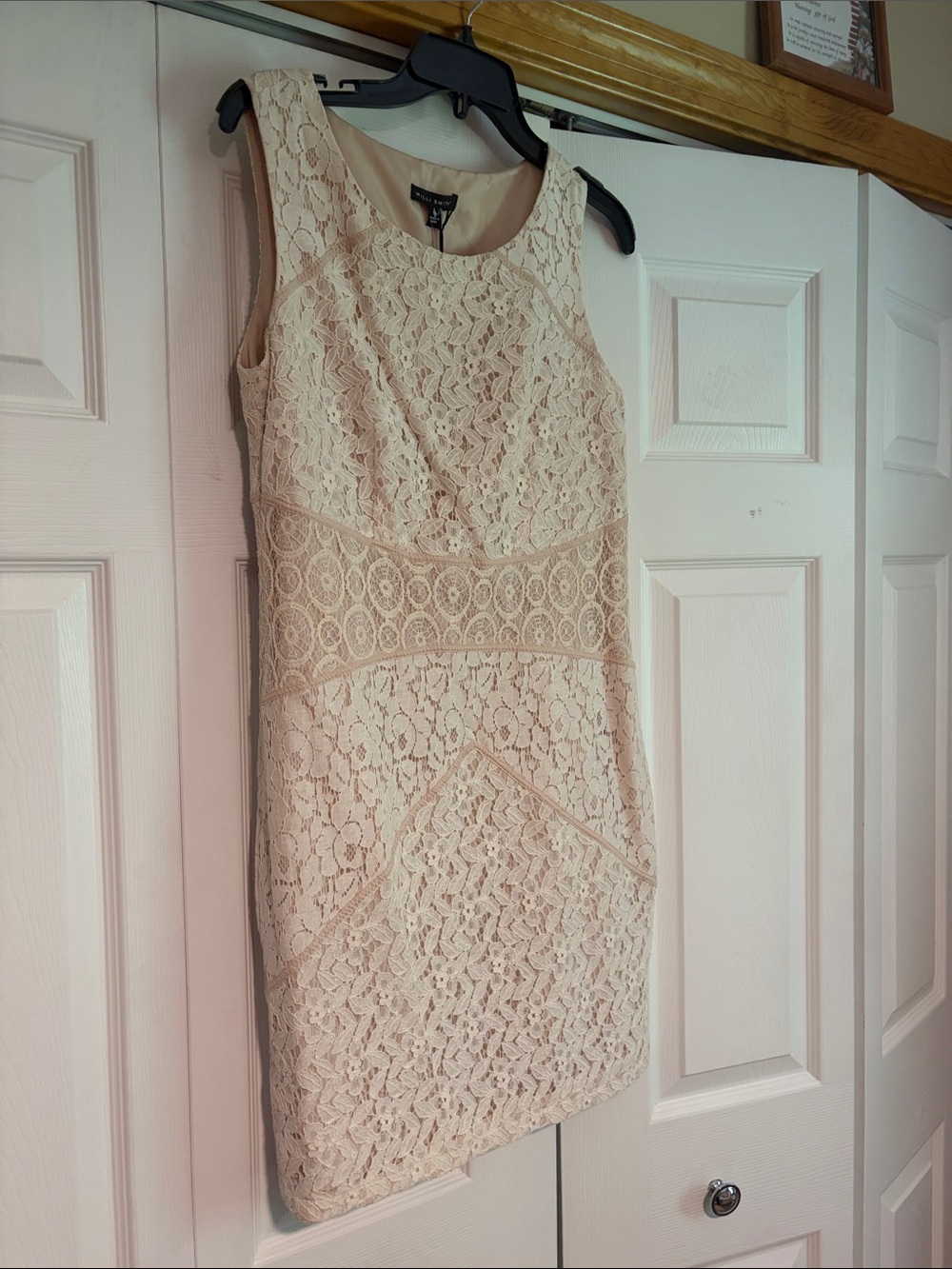Willi Smith Cream Lace Sleeveless Mini Dress